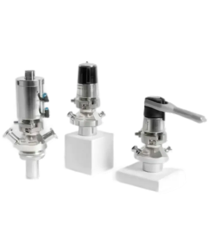 Stainless steel aseptic sampling valve with tri-clamp fittings for pharmaceutical use